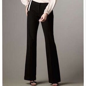 Diane Von Furstenberg DVF Newport Flare Wool‎ Trouser Dress Pants Black 6